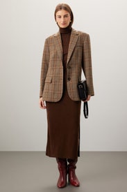 Oversized Check Blazer by English Factory