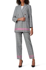 Plaid Striped Blazer by Emporio Armani