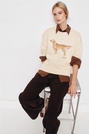 Combed Cotton Riednee Long Sleeve Pullover by Lauren Ralph Lauren