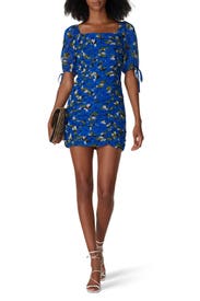 Floral Ruched Mini Dress by Moon River