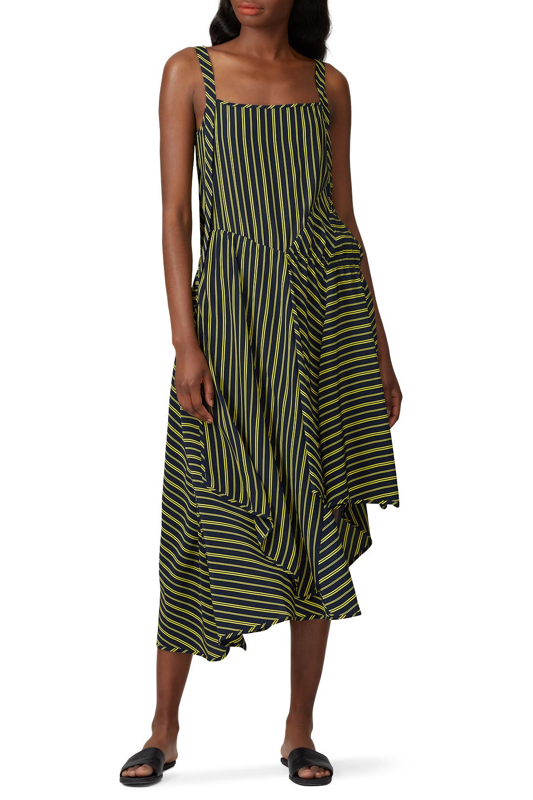 Striped Asymmetric Dress by Nina Ricci | Rent the Runway