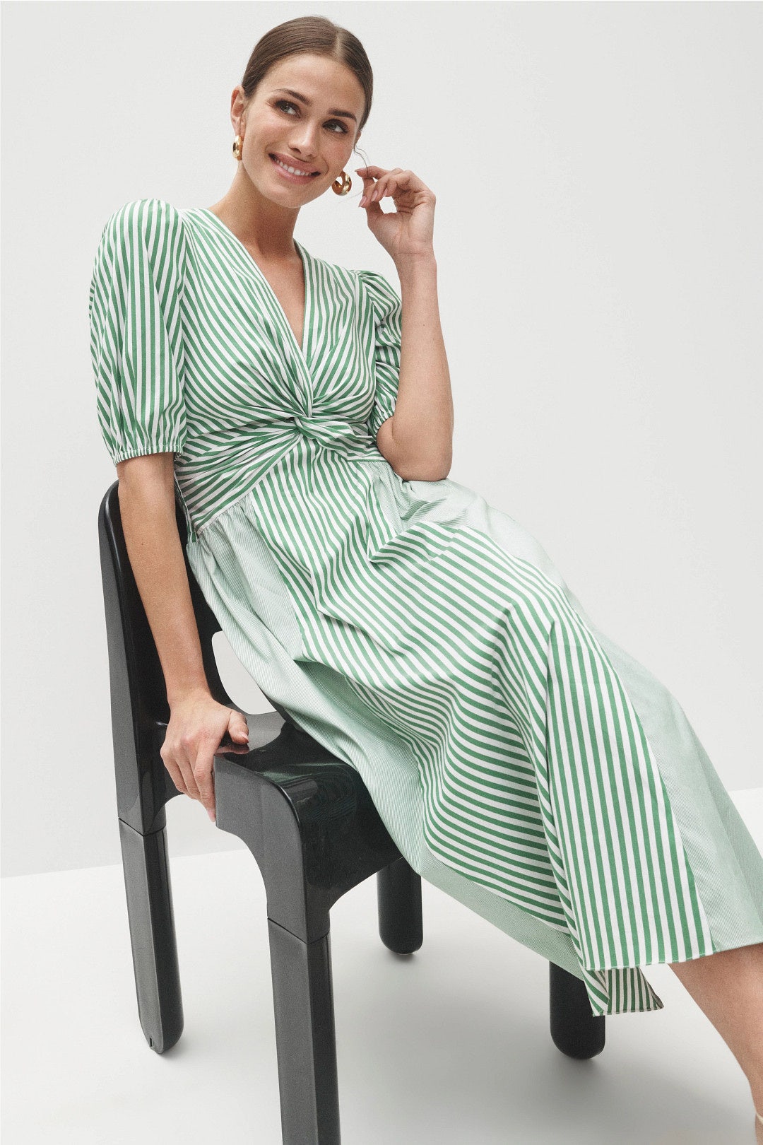 Margaret Striped Midi Dress by Shoshanna 0