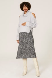 Animal Print Maternity Slip Skirt by soon maternity