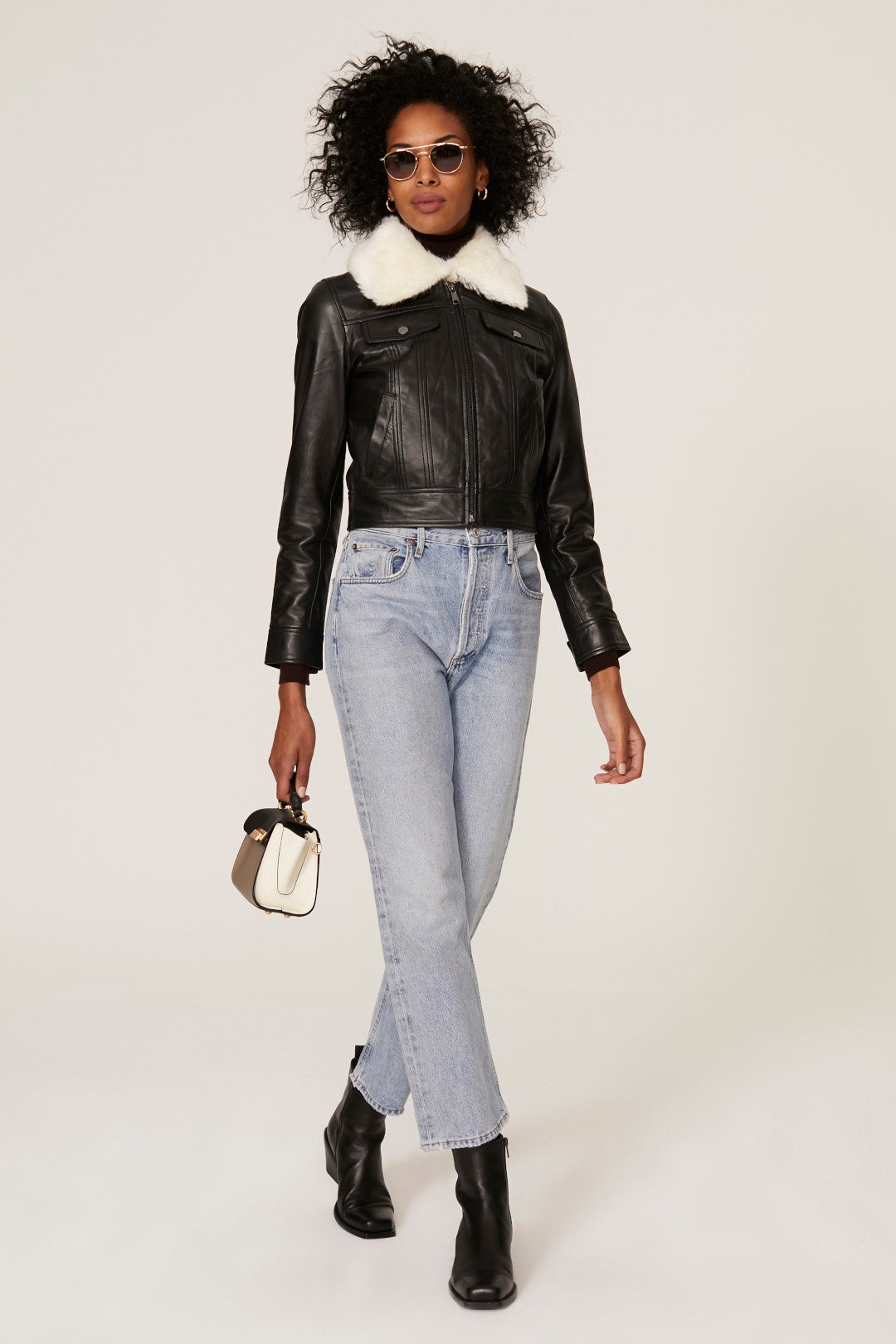 Leather Trucker Jacket by Slate & Willow 0