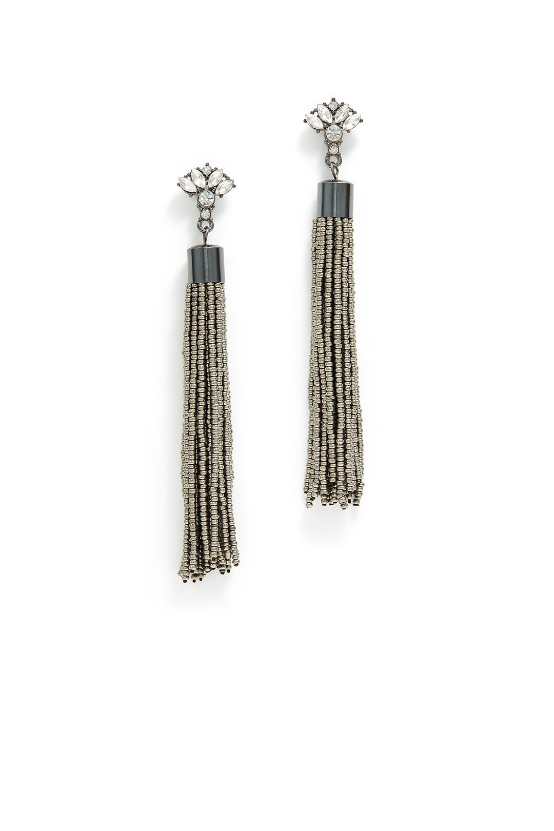 Gunmetal Beaded Earrings by Slate & Willow Accessories 1