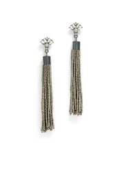 Gunmetal Beaded Earrings by Slate & Willow Accessories
