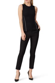 Black Darted Top by Theory