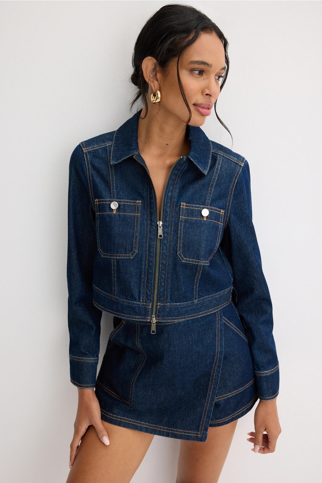 Patty Cropped Denim Jacket by Veronica Beard | Rent the Runway
