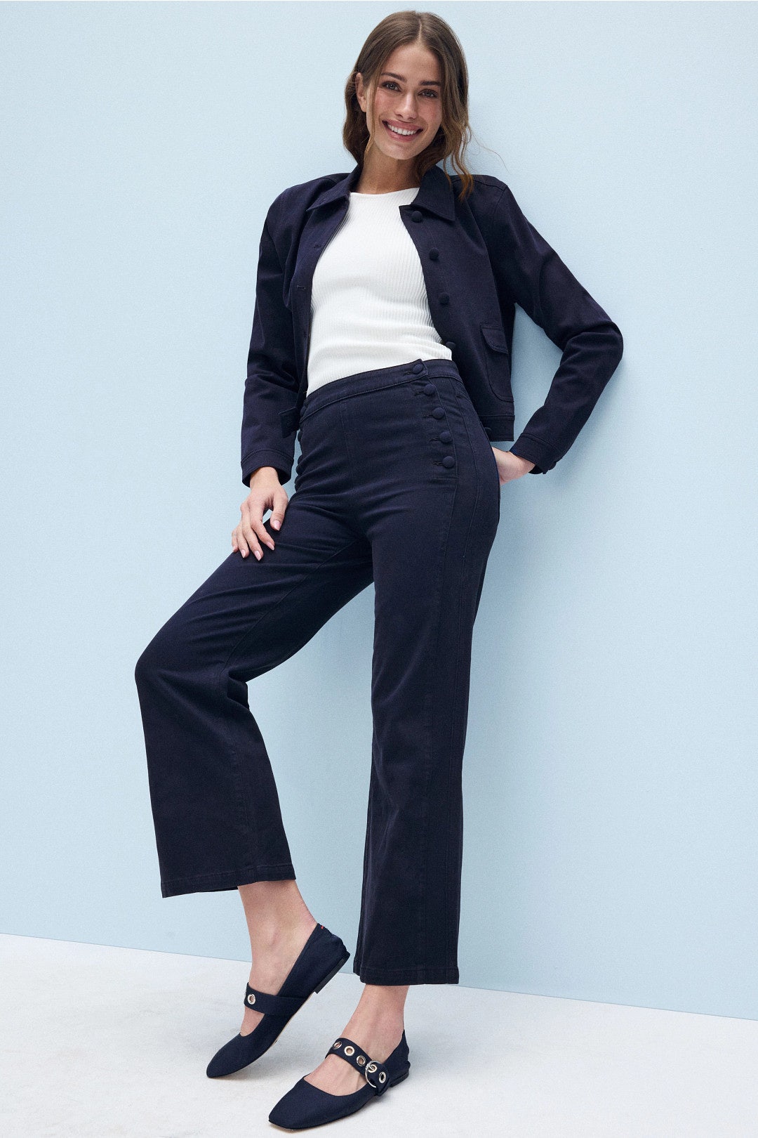 Karmine Refined Wide Leg Pants by DL1961 0