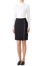 Colin Zipper Pencil Skirt by DREW