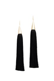 Black Tassel Cone Earrings by Eddie Borgo