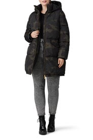 Camo Padded Aop Parka by JUNAROSE