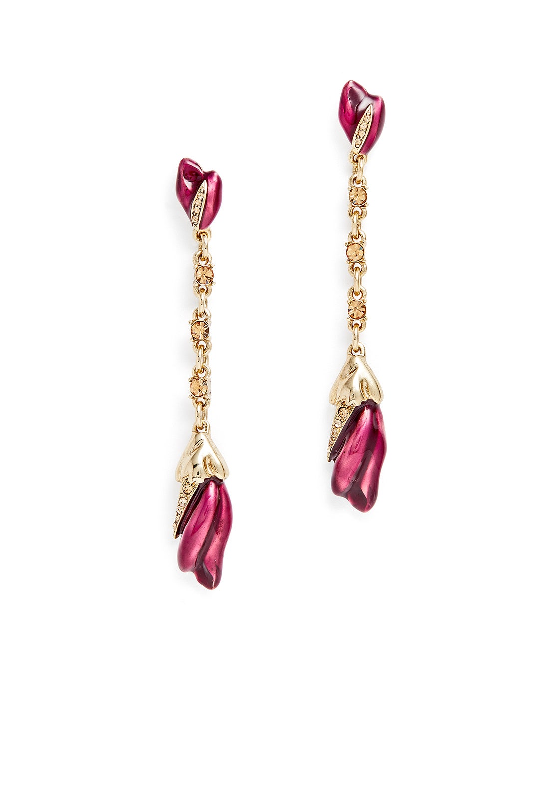 Purple Tulip Drop Earrings by Oscar de la Renta 1