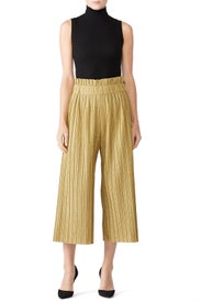 Pleated Lurex Cropped Pants by PatBO