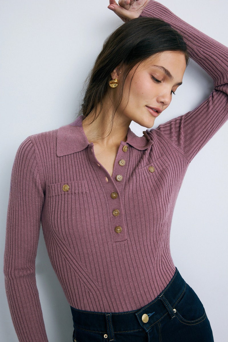 Collared Rib Sweater by Peter Som x RTR - Photo 0