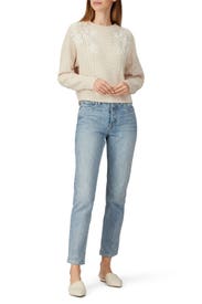 Lace Applique Pullover by Rebecca Taylor NYC