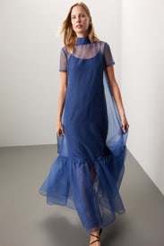 Navy Calluna Dress by Staud