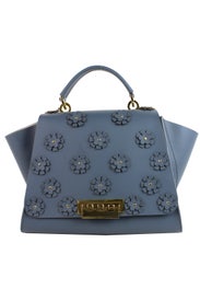 Floral Denim Eartha Handbag by ZAC Zac Posen Handbags
