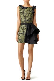 Green Paisley Sash Dress by Christian Pellizzari