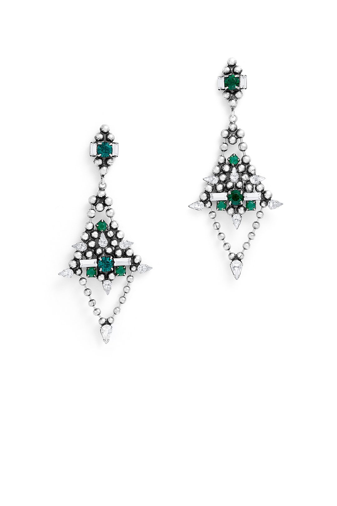 Emerald Lazarus Earrings by Dannijo 1