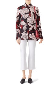 Vino Shirt Collar Blouse by Fuzzi