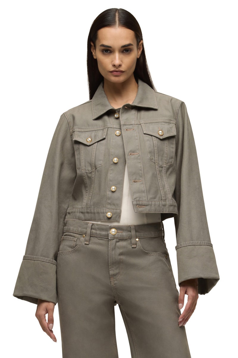 Cuffed Crop Jacket by Hudson
