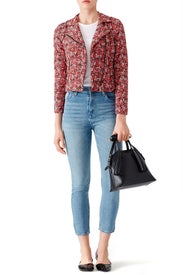 Red Floral Frona Jacket by Joie