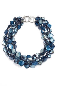 Blue Shimmer Stone Necklace by Kenneth Jay Lane