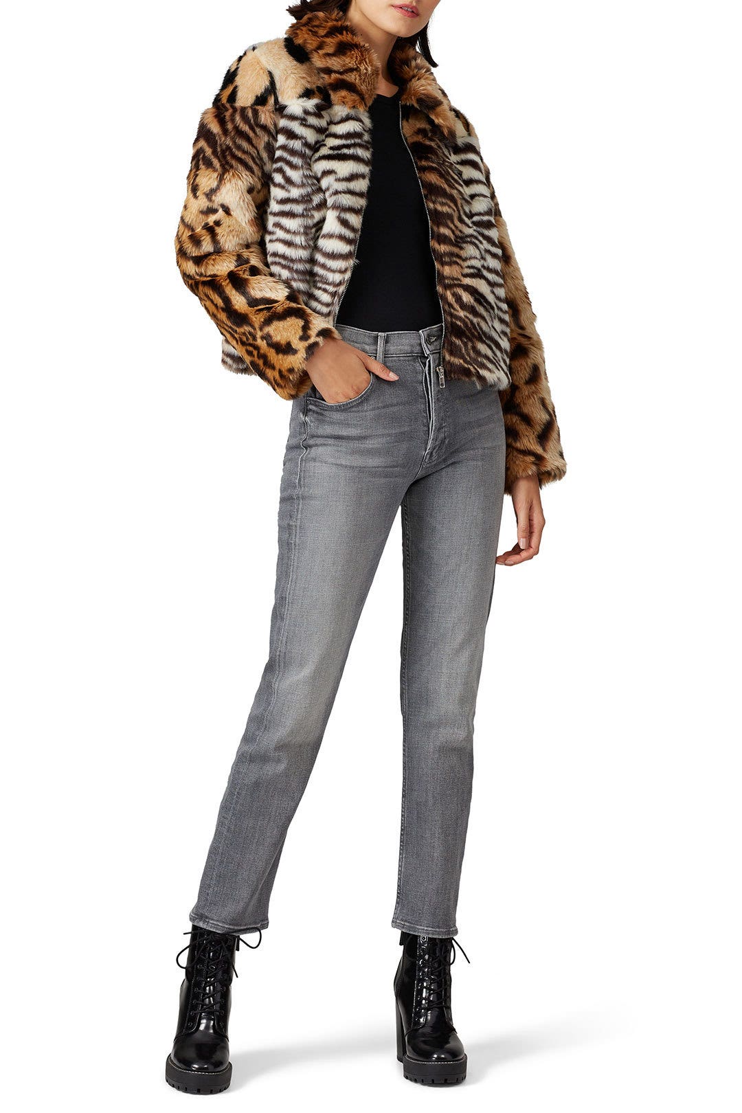 Studio 54 Faux Fur Jacket by KENDALL + KYLIE 0