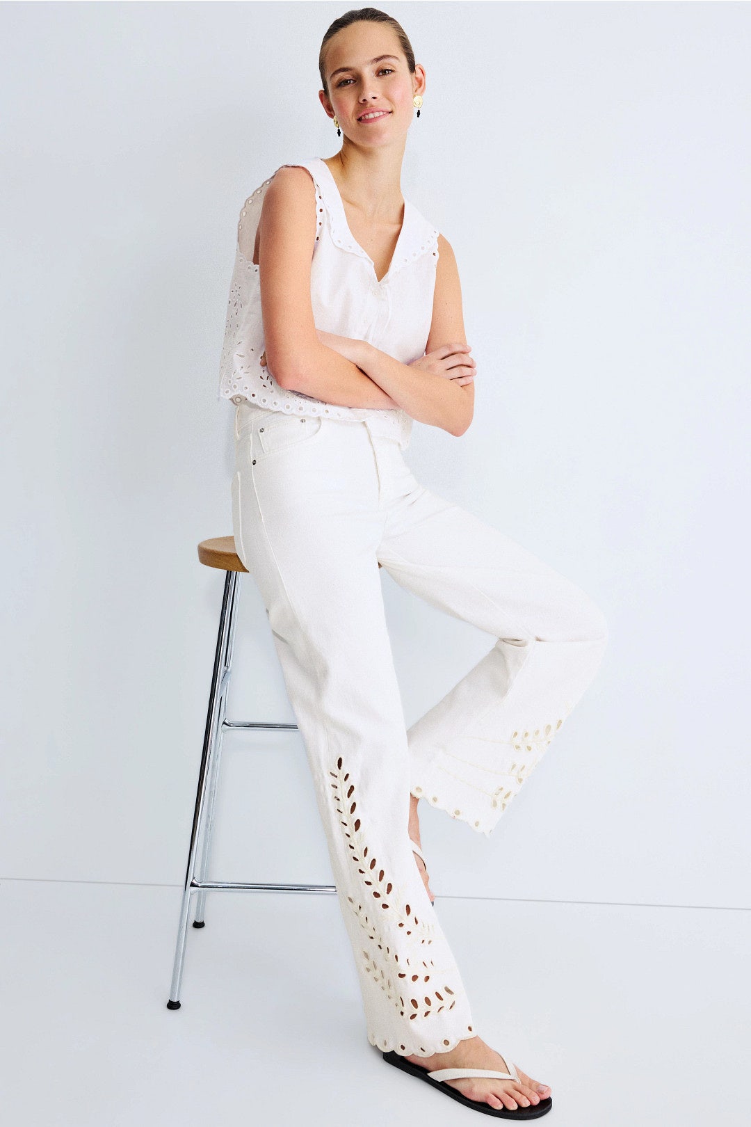 Eyelet Jeans by LE JEAN 0