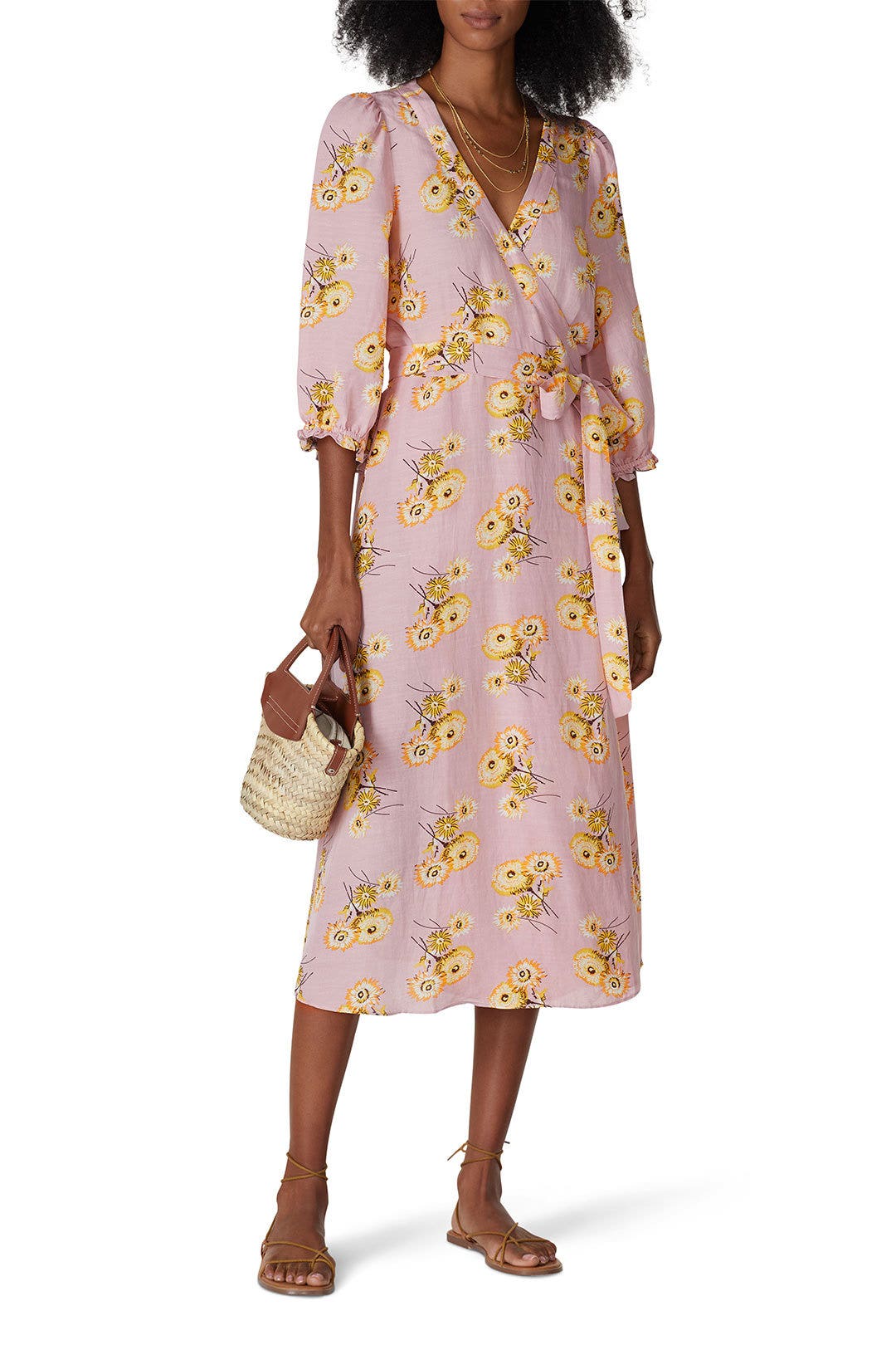 Floral Long Sleeve Wrap Dress by Madewell 0