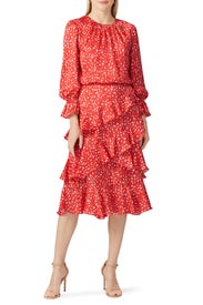 Ruffle Skirt Day Dress by ML Monique Lhuillier