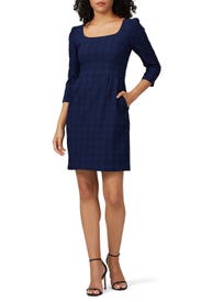 Navy Puff Shoulder Dress by Nanette Lepore