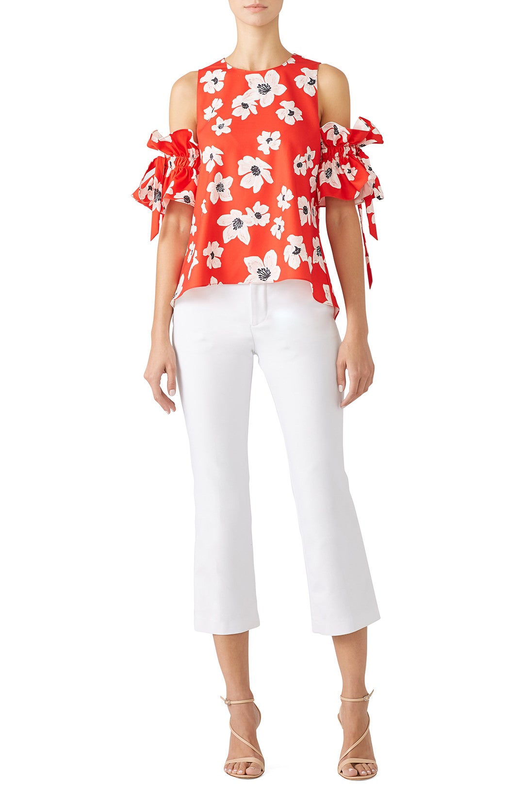 Red Floral Etta Top by SACHIN BABI 0