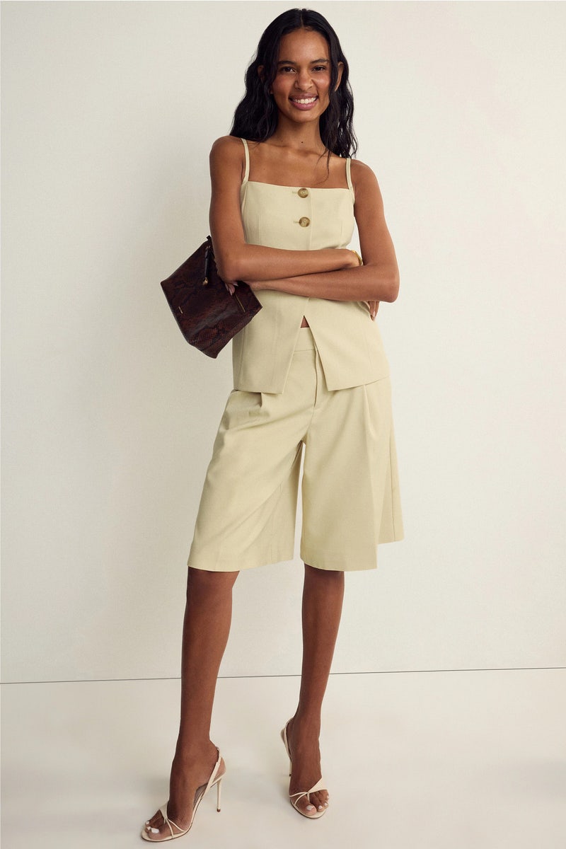 Knee Length Pleated Shorts by Toccin | Rent the Runway