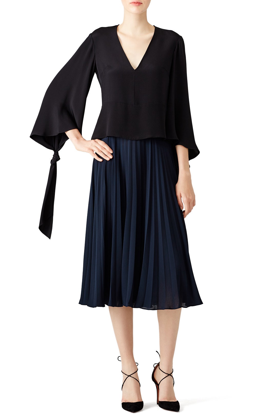 Black Tie Sleeve Blouse by DEREK LAM 0