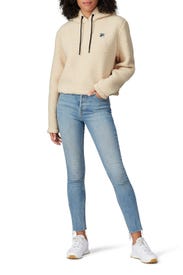 Ember Faux Sherpa Cropped Hoodie by FILA