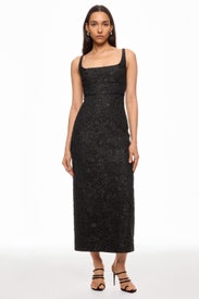 Adele Jacquard Column Gown by ML Monique Lhuillier