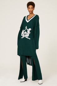 Split Hem Knit Pants by Thebe Magugu