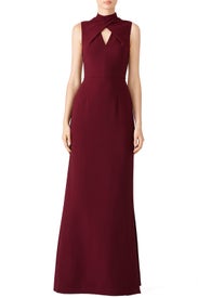 Burgundy Cross Gown by Trina Turk