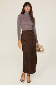 Metallic Knitted Turtleneck by Tory Burch