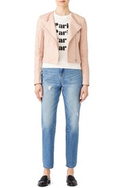 Blush Dali Leather Jacket by VEDA