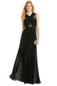 Caia Pleated Gown by BCBGMAXAZRIA