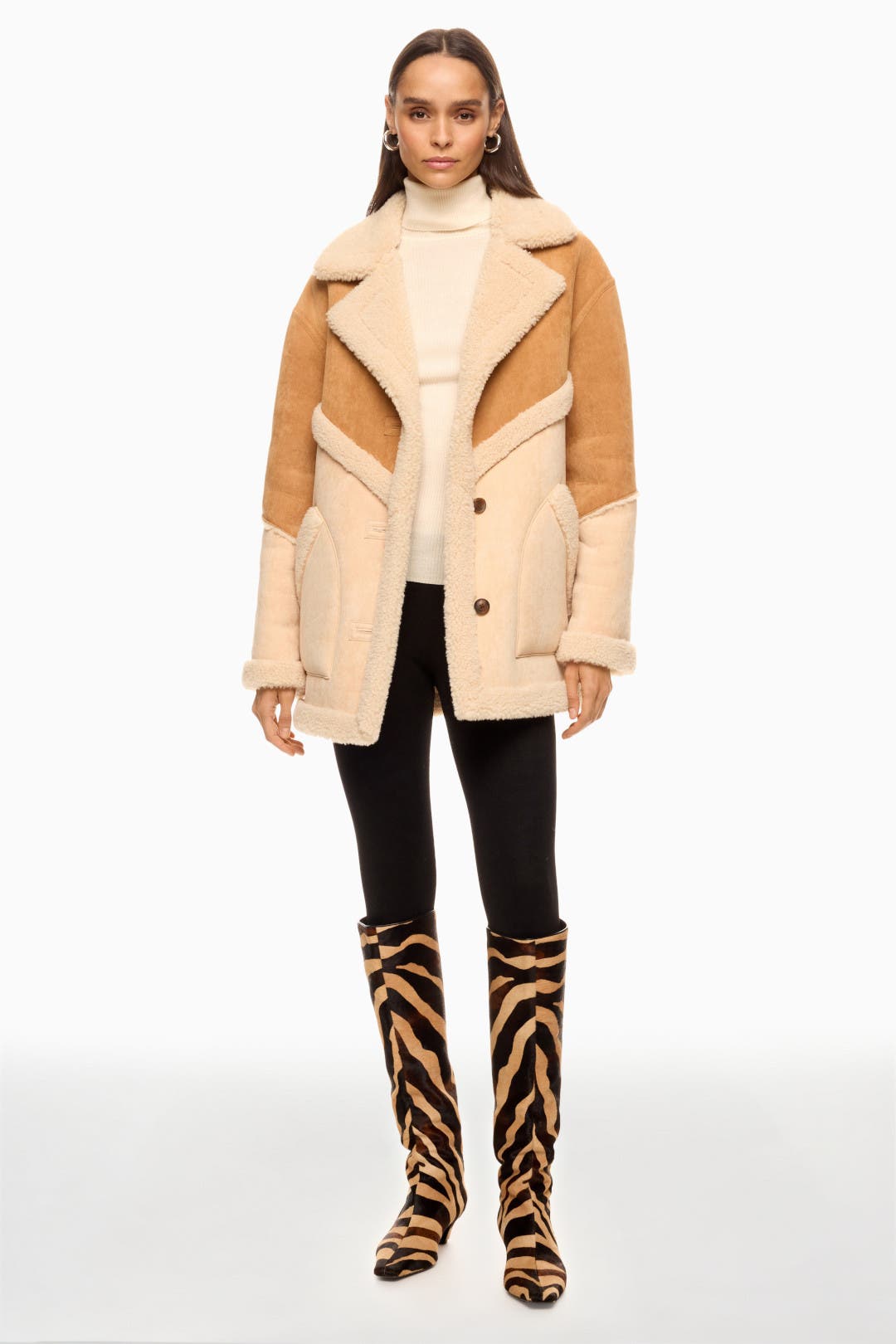 Blanknyc Toffee Crunch Coat Cream-brown