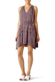 Multi Printed V-Neck Dress by Derek Lam 10 Crosby