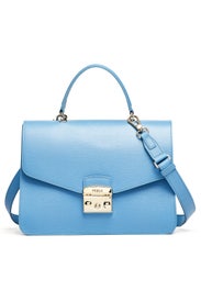 Blue Metropolis Medium Top Handle Bag by Furla