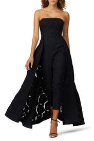 Black Overlay Jumpsuit by HALSTON
