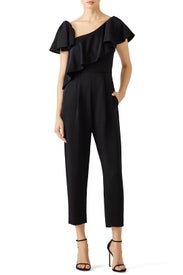 Black Ruffle Jumpsuit by Jill Jill Stuart