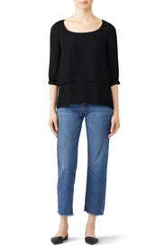 Black Tiered Top by Paper Crown