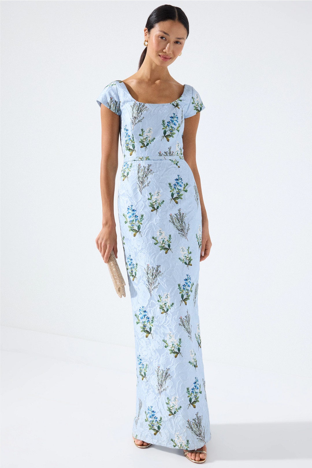 Grace Printed Jacquard Gown by Sachin & Babi 0